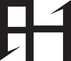 Obraz premium abstract new FH logo design.