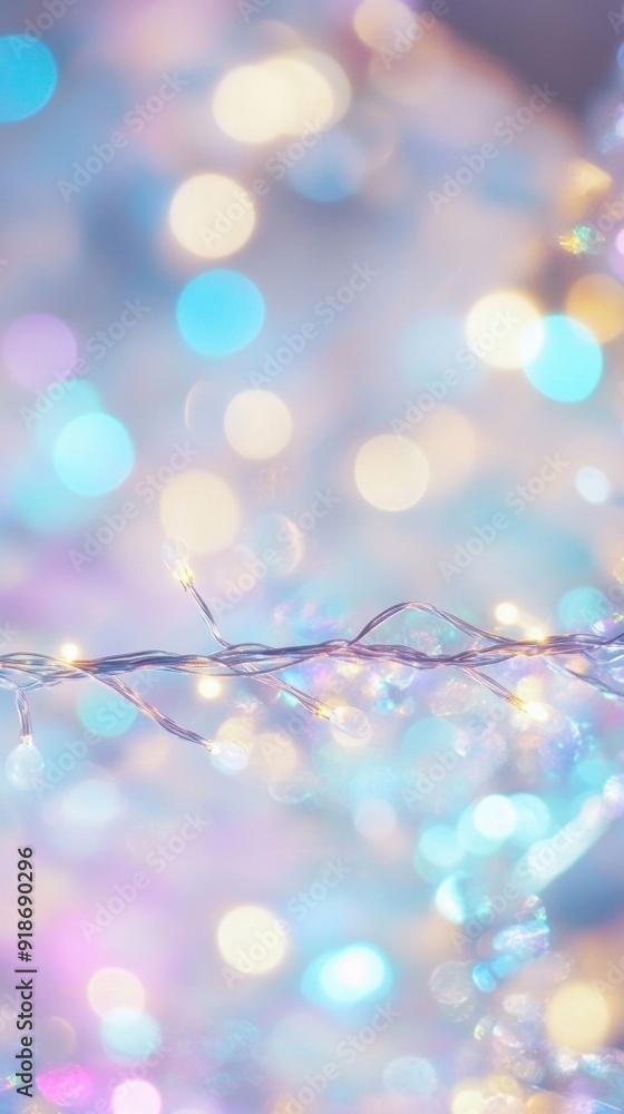 Aufkleber soft blue bokeh lights create a calming and enchanting backdrop filled with varied colors and gentle