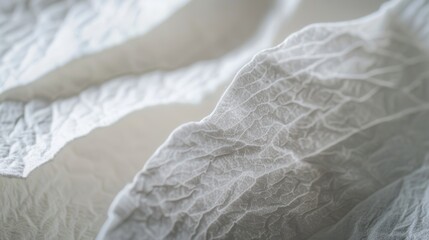 Obraz premium Beautiful white flower petals with intricate veins and delicate textures, ideal for romantic events such as weddings or valentine's day