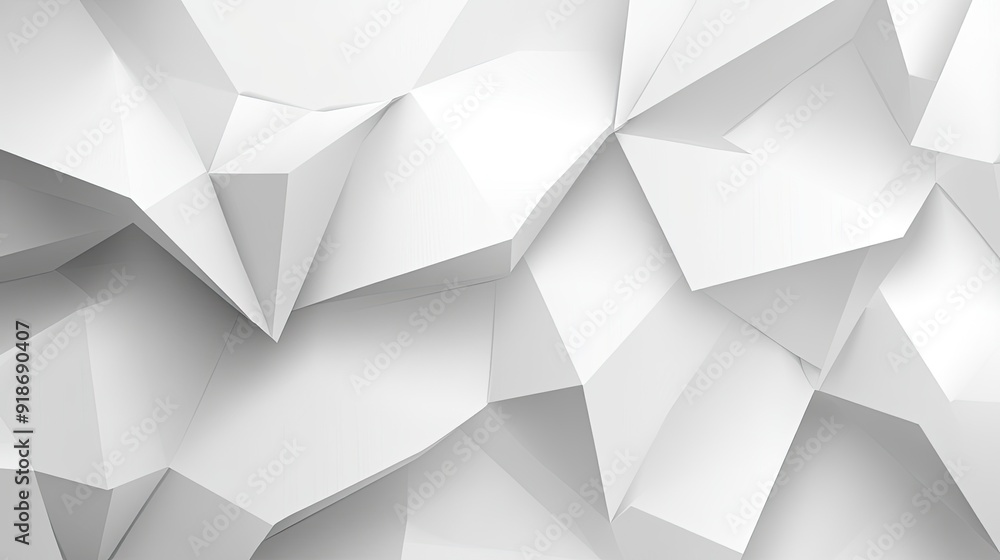 Poster a white background with a lot of triangles. the image has a modern and abstract feel to it