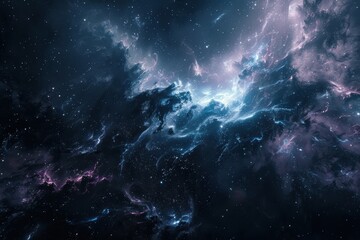 Fototapeta premium Glowing Nebula and Stars in the Cosmos