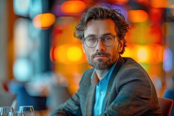 Businessman in a Hotel Boardroom