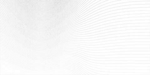 Abstract wavy background. Thin lines on white. Vector illustration.