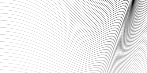 Abstract wavy background. Thin lines on white. Vector illustration.