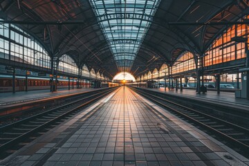 Train at station, ready to depart