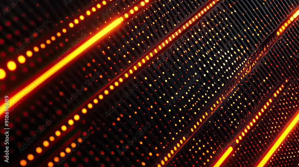 Poster a black and orange background with a series of orange lines. the lines are arranged in a way that cr
