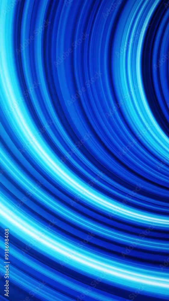 Aufkleber tunnel animation. abstract background of blue light bands movement in three-dimensional tunnel anima