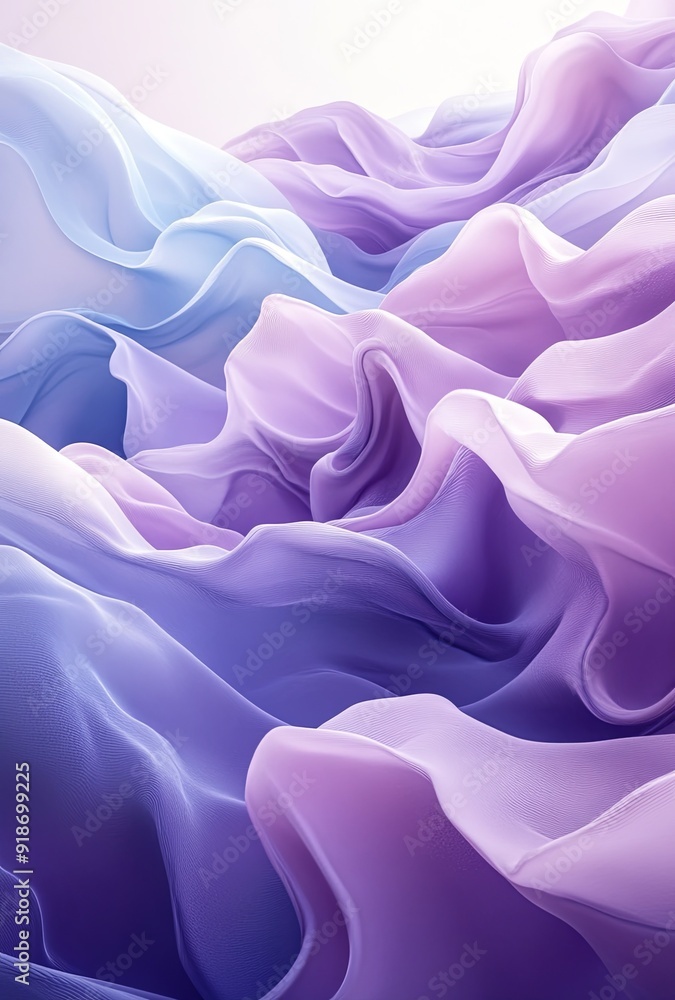 Poster soft, wave-like patterns that flow organically across the canvas, with gentle gradients of pastel pu