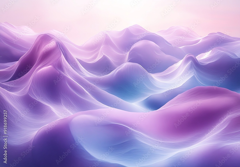 Poster soft, wave-like patterns that flow organically across the canvas, with gentle gradients of pastel pu