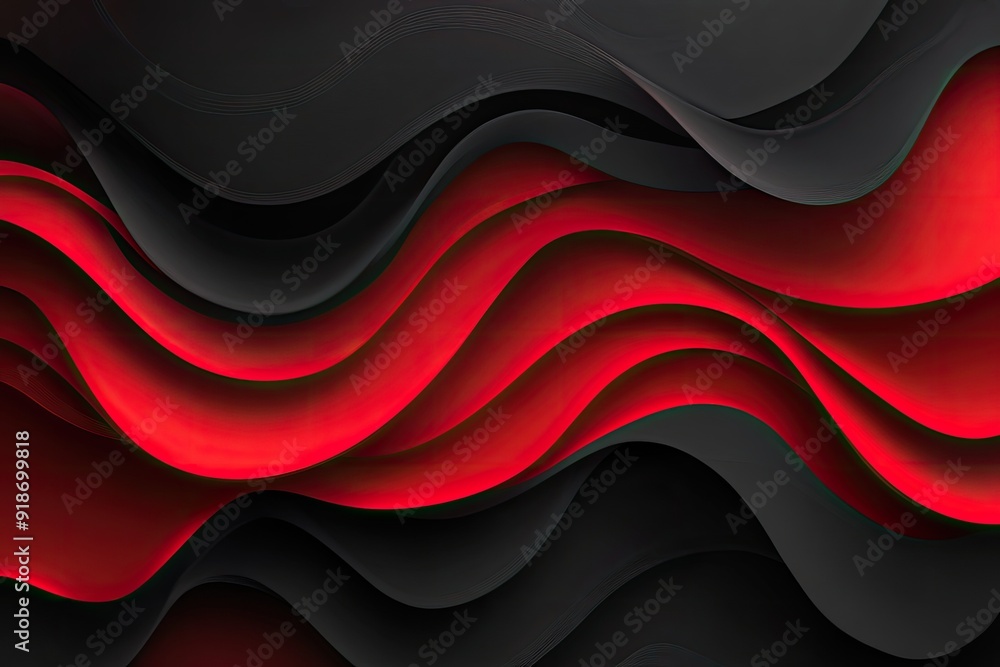 Poster a black and red wave. the image is abstract and has a moody feel to it