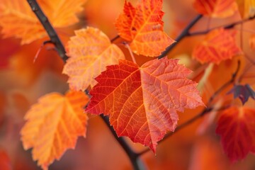 Obraz premium A detailed view of a collection of leaves on a branch