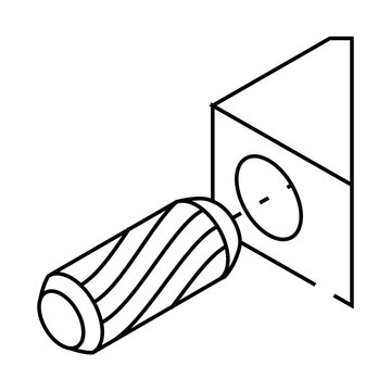 black and white drill bit drilling clip art preview