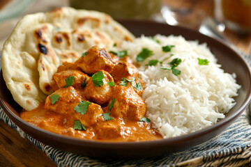 A plate of Indian chicken tikka masala