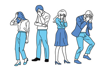 240807_シンプル_がっかりネガティブポーズ