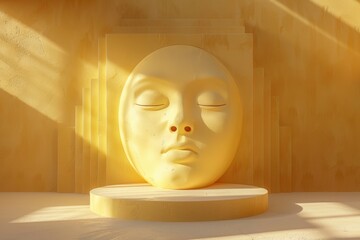 Serene Sculpture In Golden Light