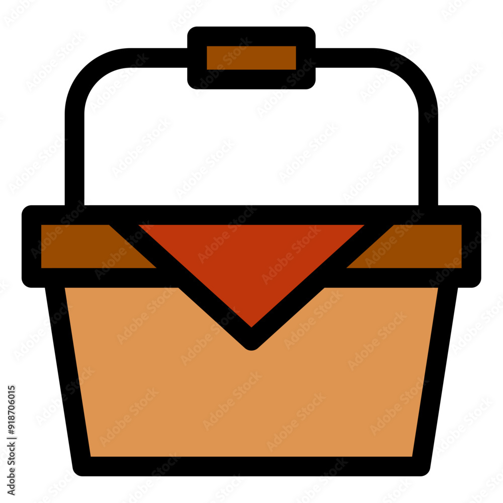 Wall mural picnic basket icon