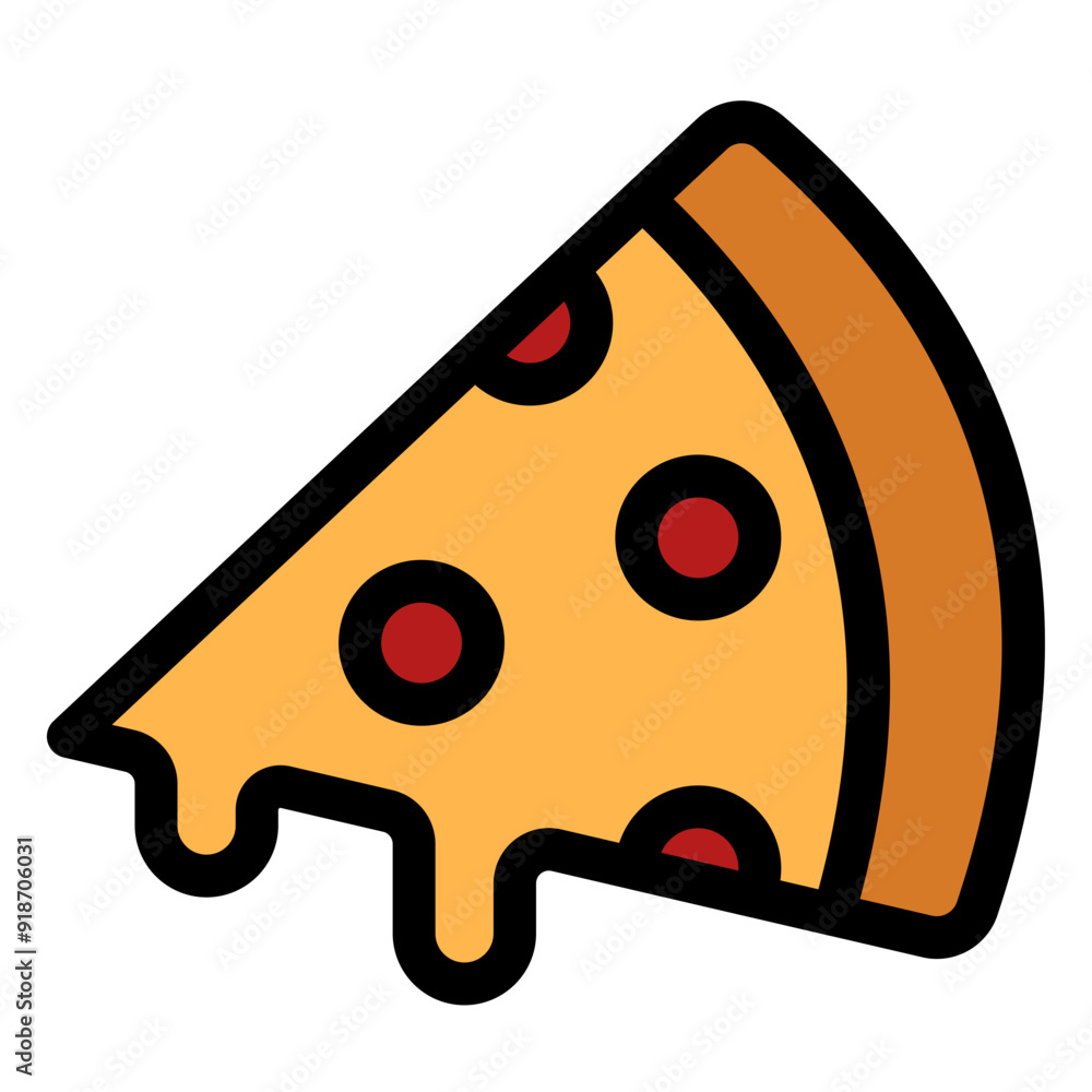 Sticker pizza icon