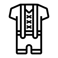 lederhosen Line Icon