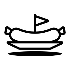 sausage Line Icon