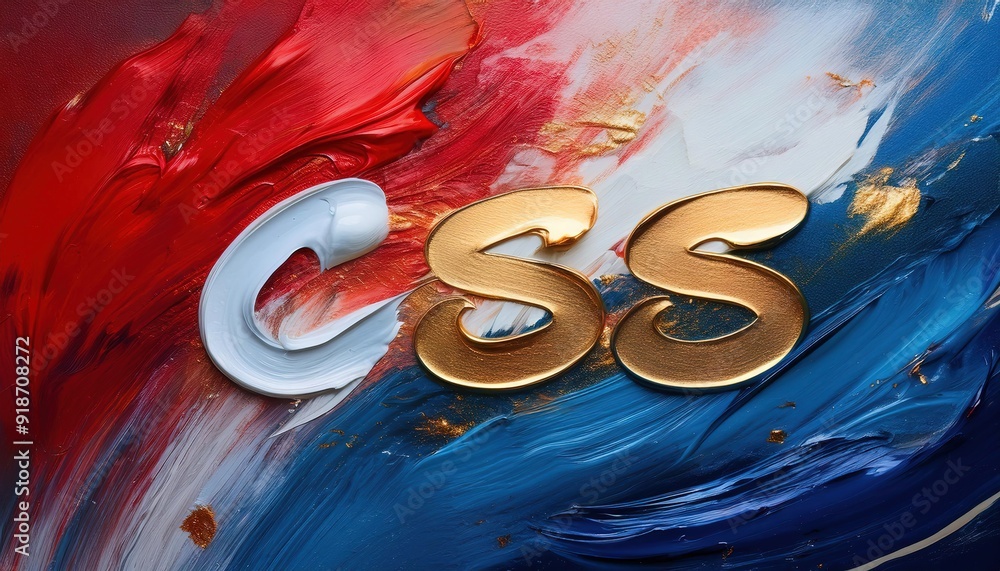 Poster css modern art design with colorful background