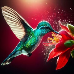 Fototapeta premium illustration of a hummingbird 5