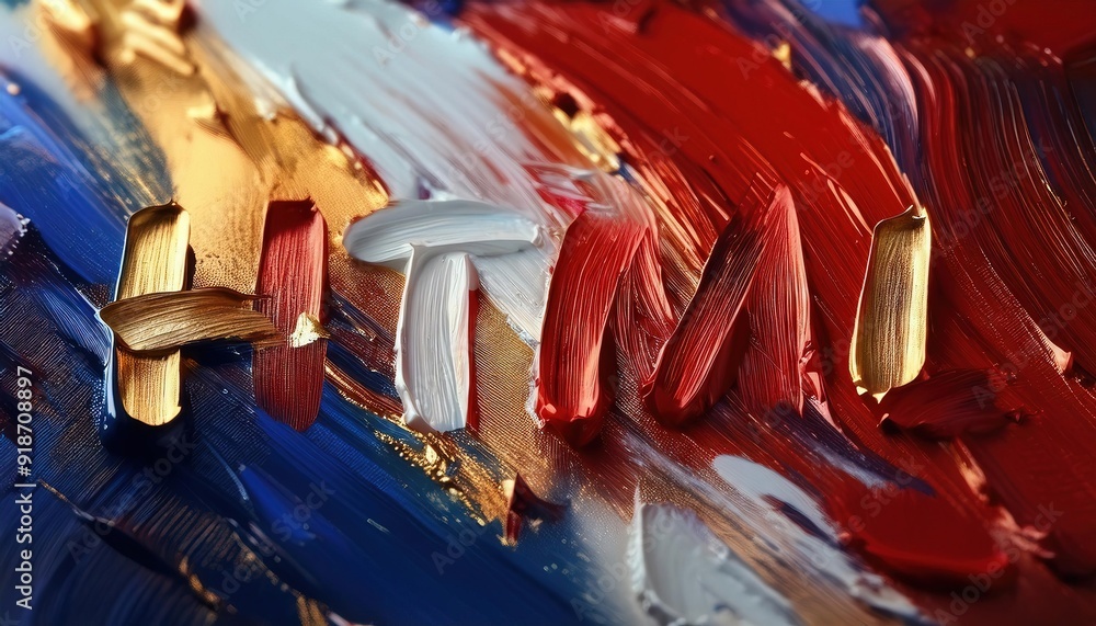 Poster creative artistic interpretation of html in paint