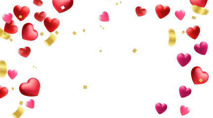 Heart balloons Balloons and confetti Carnival festive background. Vector illustration. holiday illustration with confetti balloons Party decorations