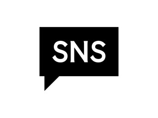 ミニマルなSNS吹き出しロゴC：黒