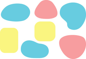 Set of colorful bubbles. Green, yellow and orange. Vector Illustration.