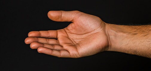 Closeup of a person s palm with visible sweat glands and fine lines, highlighting the skin s role in tactile sensation, anatomy, integumentary system