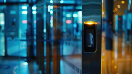 Facial Recognition System in Modern Office Building