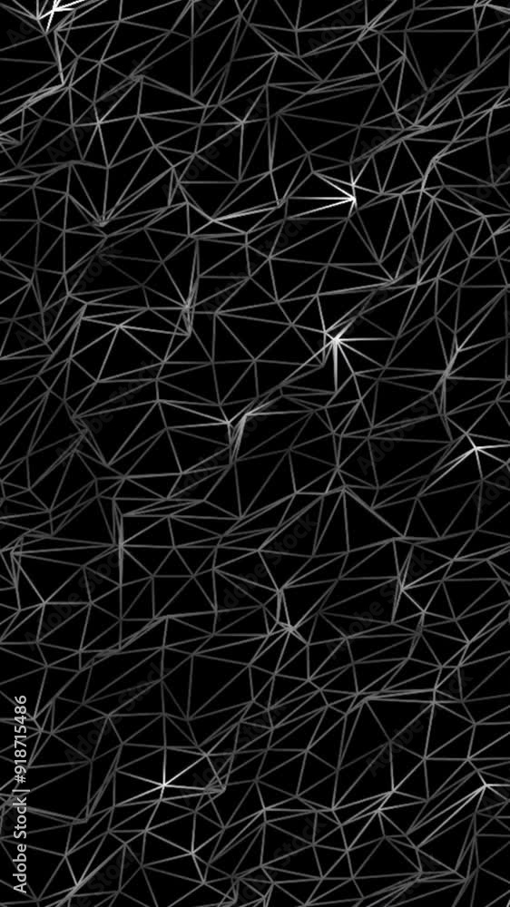 Poster abstract space background, geometry surfaces, lines and points. abstract tunnel grid. digital dynami