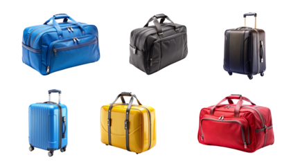 Modern Travel Bag Isolated for Graphics on Transparent Background