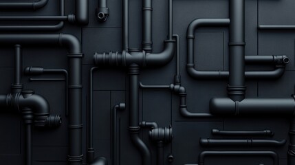 Rectangular pipes forming an intricate grid, representing the foundation of urban development