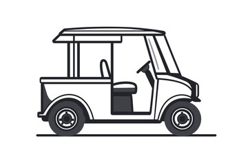 Fototapeta premium vector illustration. Thailand tuktuk line icon vector.