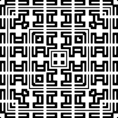 Black and white seamless pattern with abstract shapes. Repeat pattern for fashion, textile design, on wall paper, wrapping paper, fabrics and home decor.