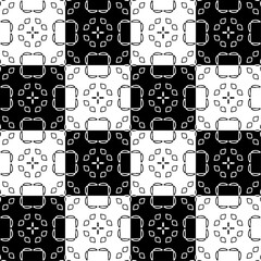 Black and white seamless pattern with abstract shapes. Repeat pattern for fashion, textile design, on wall paper, wrapping paper, fabrics and home decor.