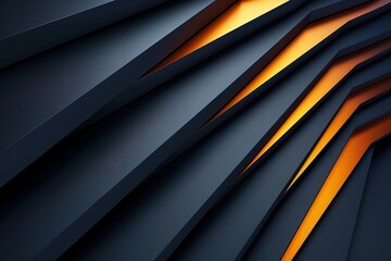 Obraz premium Abstract geometric background with dark blue and orange stripes.