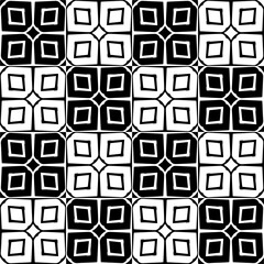 Black and white seamless pattern with abstract shapes. Repeat pattern for fashion, textile design, on wall paper, wrapping paper, fabrics and home decor.