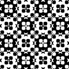 Black and white seamless pattern with abstract shapes. Repeat pattern for fashion, textile design, on wall paper, wrapping paper, fabrics and home decor.