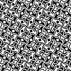 Black and white seamless pattern with abstract shapes. Repeat pattern for fashion, textile design, on wall paper, wrapping paper, fabrics and home decor.