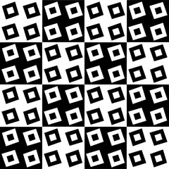 Black and white seamless pattern with abstract shapes. Repeat pattern for fashion, textile design, on wall paper, wrapping paper, fabrics and home decor.