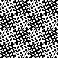 Black and white seamless pattern with abstract shapes. Repeat pattern for fashion, textile design, on wall paper, wrapping paper, fabrics and home decor.