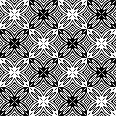 Black and white seamless pattern with abstract shapes. Repeat pattern for fashion, textile design, on wall paper, wrapping paper, fabrics and home decor.