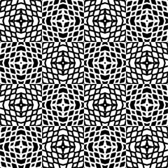 Black and white seamless pattern with abstract shapes. Repeat pattern for fashion, textile design, on wall paper, wrapping paper, fabrics and home decor.