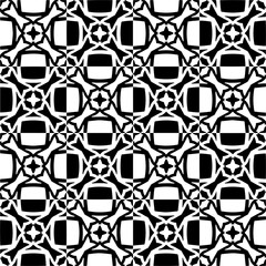 Black and white seamless pattern with abstract shapes. Repeat pattern for fashion, textile design, on wall paper, wrapping paper, fabrics and home decor.