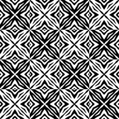 Black and white seamless pattern with abstract shapes. Repeat pattern for fashion, textile design, on wall paper, wrapping paper, fabrics and home decor.