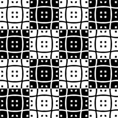 Black and white seamless pattern with abstract shapes. Repeat pattern for fashion, textile design, on wall paper, wrapping paper, fabrics and home decor.