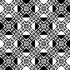 Black and white seamless pattern with abstract shapes. Repeat pattern for fashion, textile design, on wall paper, wrapping paper, fabrics and home decor.