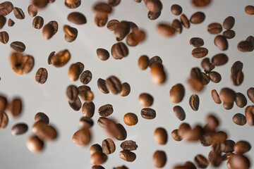 coffee beans on a white background